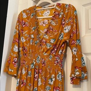 Floral Print Maxi Dress, Like New, Sz Large, Knit